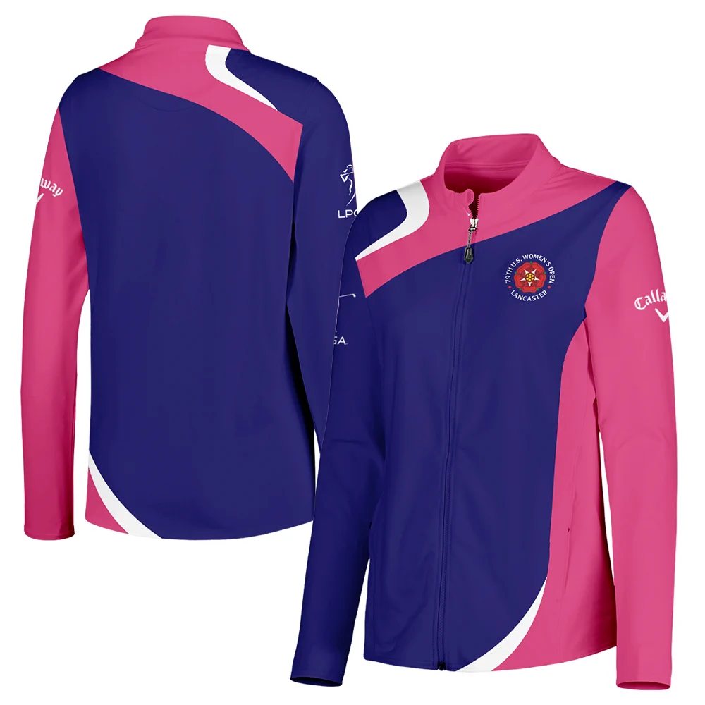 Golf Sport 79th U.S. Women’s Open Lancaster Callaway Full-Zip Jacket Navy Mix Pink All Over Print Full-Zip Jacket