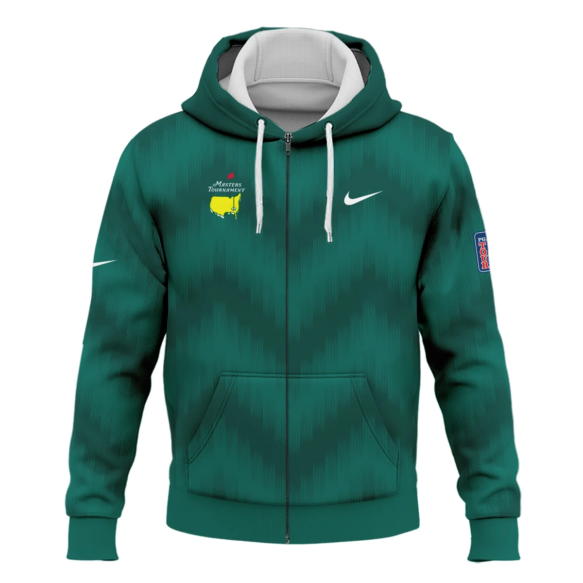 Golf Sport Green Gradient Stripes Pattern Nike Masters Tournament Zipper Hoodie Shirt Style Classic Zipper Hoodie Shirt