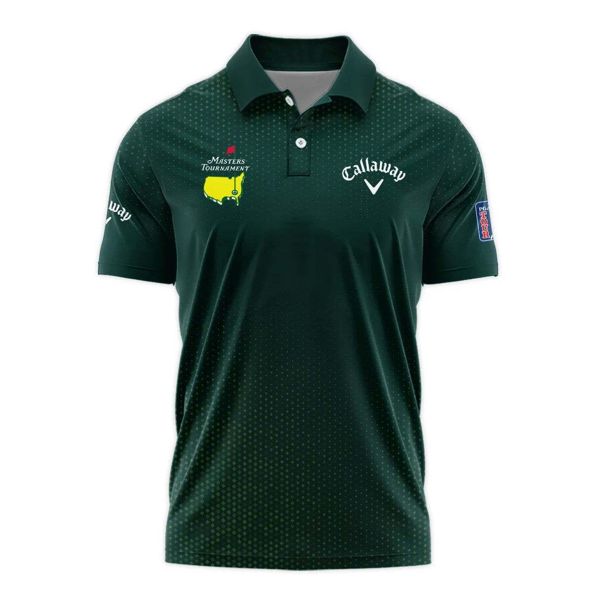 Golf Sport Masters Tournament Callaway Polo Shirt Sports Dinamond Shape Dark Green Polo Shirt For Men