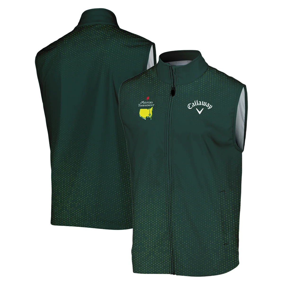 Golf Sport Masters Tournament Callaway Sleeveless Jacket Sports Dinamond Shape Dark Green Sleeveless Jacket