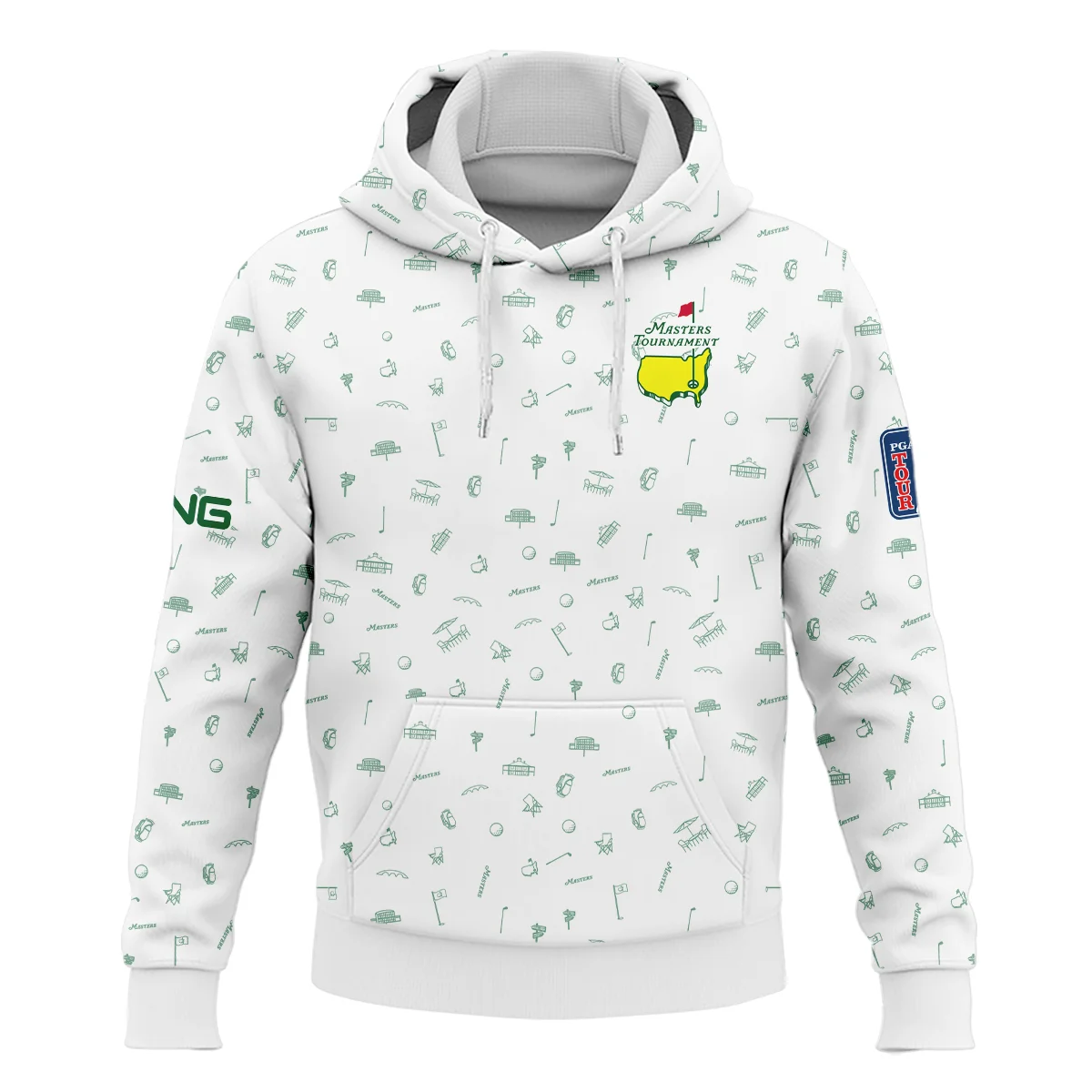 Golf Sport Masters Tournament Ping Hoodie Shirt Sports Augusta Icons Pattern White Green Hoodie Shirt