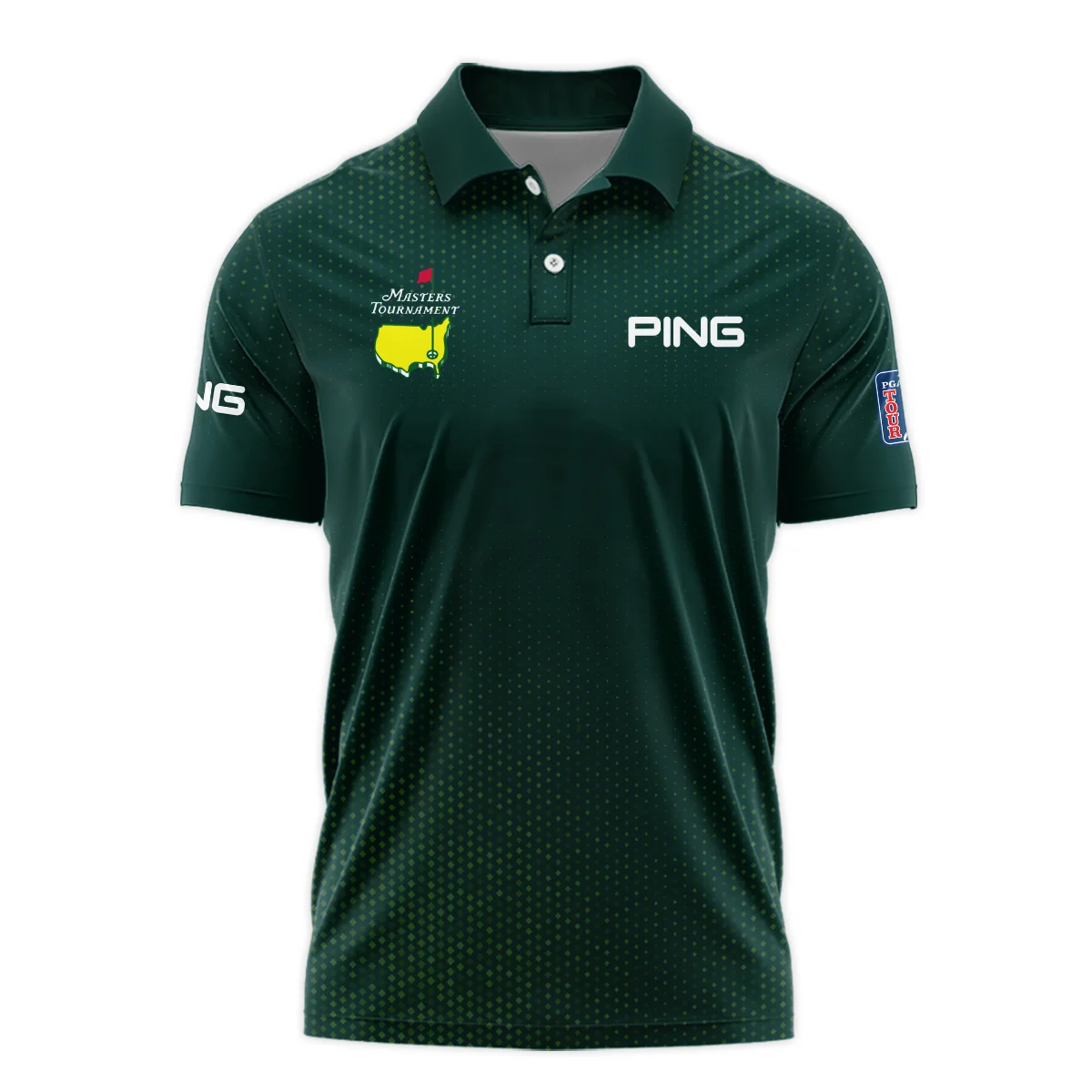 Golf Sport Masters Tournament Ping Polo Shirt Sports Dinamond Shape Dark Green Polo Shirt For Men