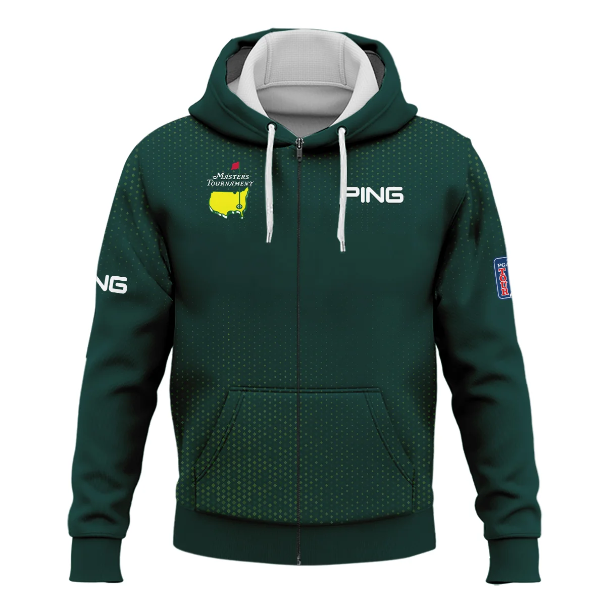 Golf Sport Masters Tournament Ping Zipper Hoodie Shirt Sports Dinamond Shape Dark Green Zipper Hoodie Shirt