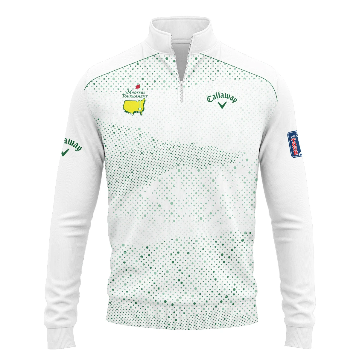 Golf Stye Classic White Mix Green Masters Tournament Callaway Quarter-Zip Jacket Style Classic Quarter-Zip Jacket