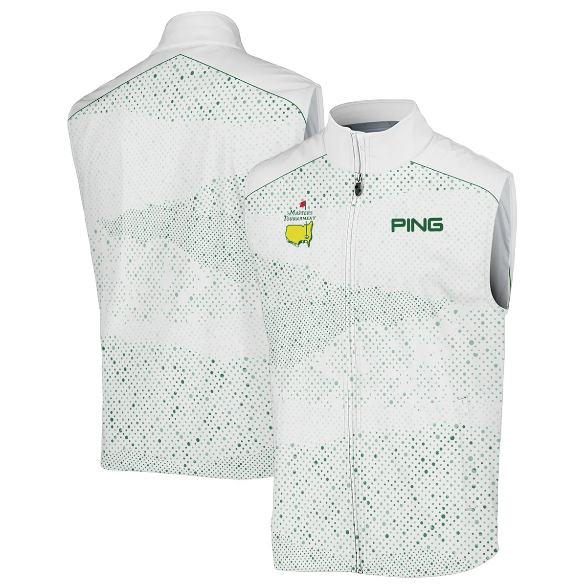 Golf Stye Classic White Mix Green Masters Tournament Ping Sleeveless Jacket Style Classic Sleeveless Jacket