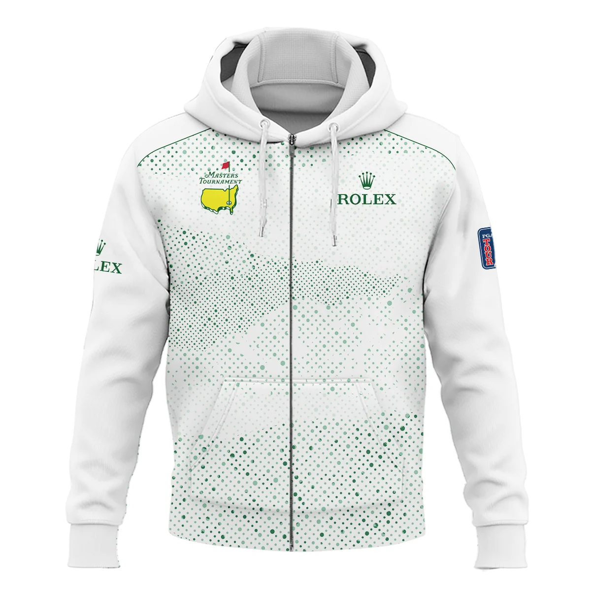 Golf Stye Classic White Mix Green Masters Tournament Rolex Zipper Hoodie Shirt Style Classic Zipper Hoodie Shirt