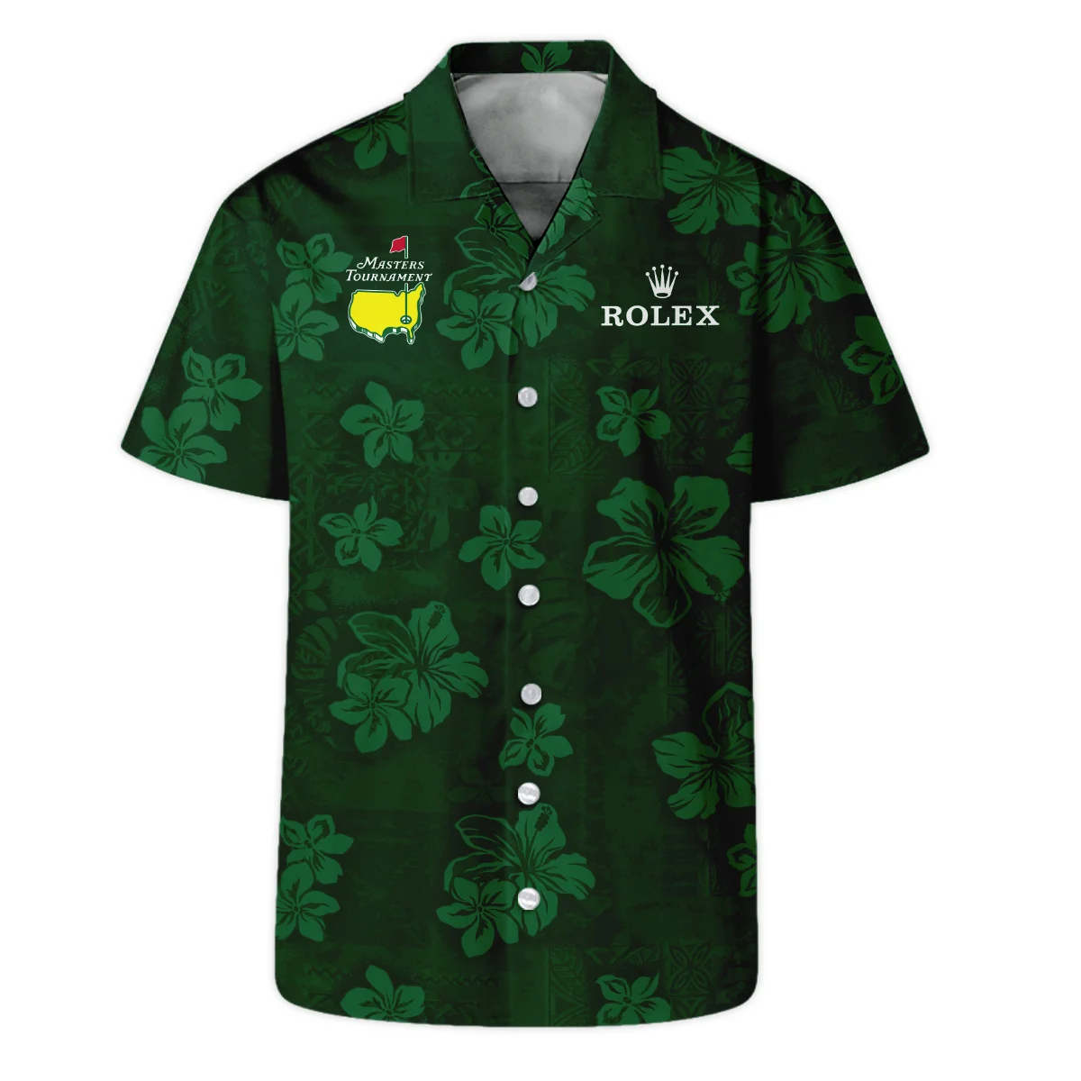 Hawaiian Tribal Elements And Hibiscus Flowers Patchwork Golf Masters Tournament Rolex Hawaiian Shirt Style Classic Oversized Hawaiian Shirt