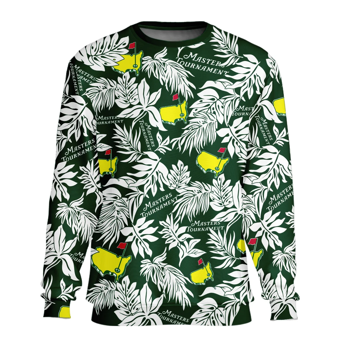 Hawaiian Tropical Leaves Pattern Golf Masters Tournament Unisex Sweatshirt Style Classic Sweatshirt