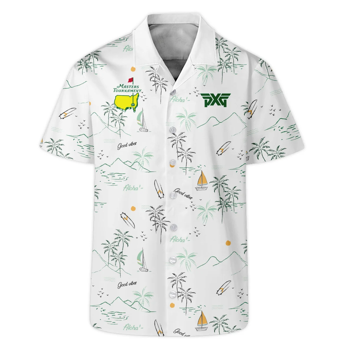 Island Seamless Pattern Golf Masters Tournament Hawaiian Shirt Style Classic Oversized Hawaiian Shirt