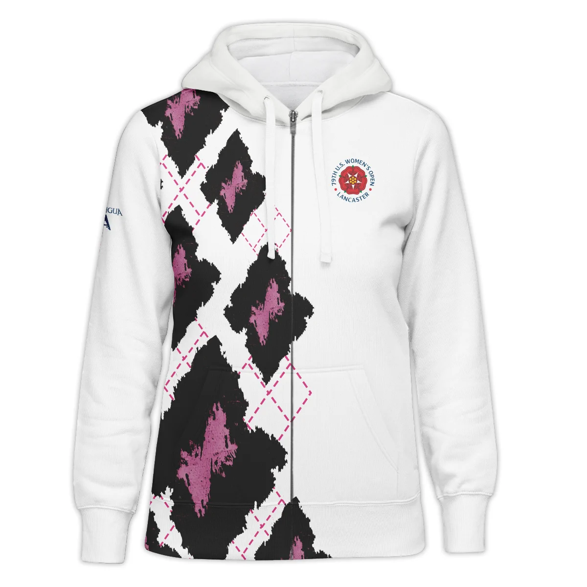 Leopartd Style Antigua  79th U.S. Women’s Open Lancaster Zipper Hoodie Shirt Pink Color All Over Print Zipper Hoodie Shirt