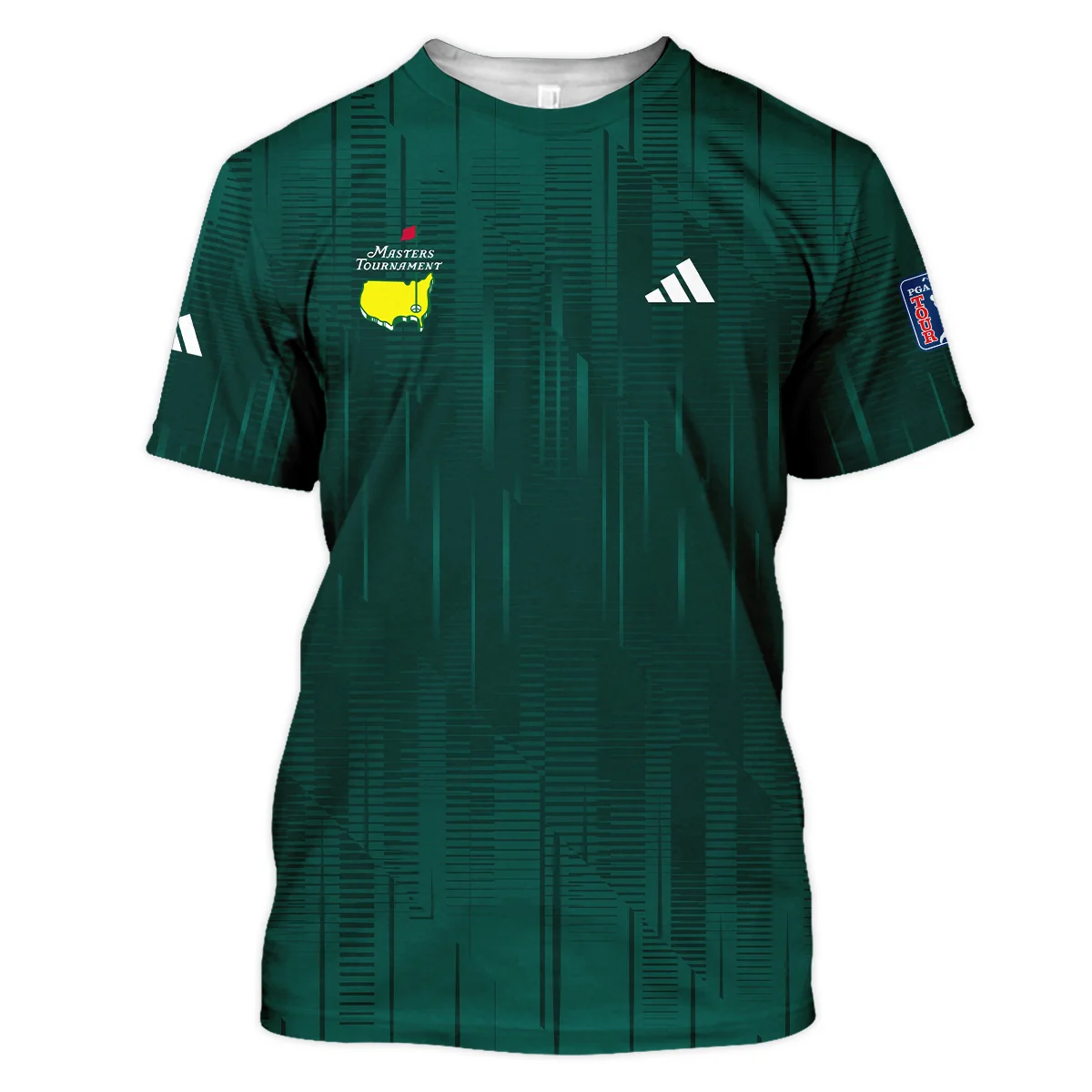 Masters Tournament Adidas Dark Green Gradient Stripes Pattern Unisex T-Shirt Style Classic T-Shirt