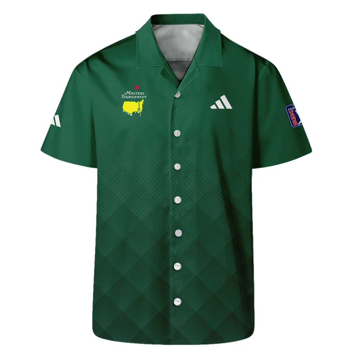 Masters Tournament Adidas Gradient Dark Green Pattern Hawaiian Shirt Style Classic Oversized Hawaiian Shirt