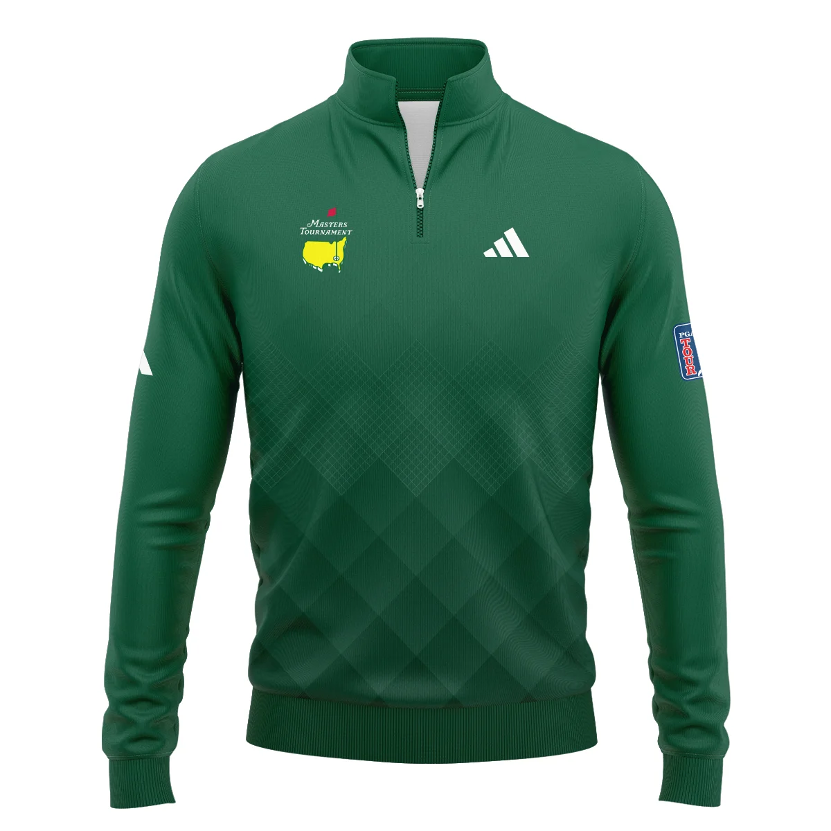 Masters Tournament Adidas Gradient Dark Green Pattern Quarter-Zip Jacket Style Classic Quarter-Zip Jacket