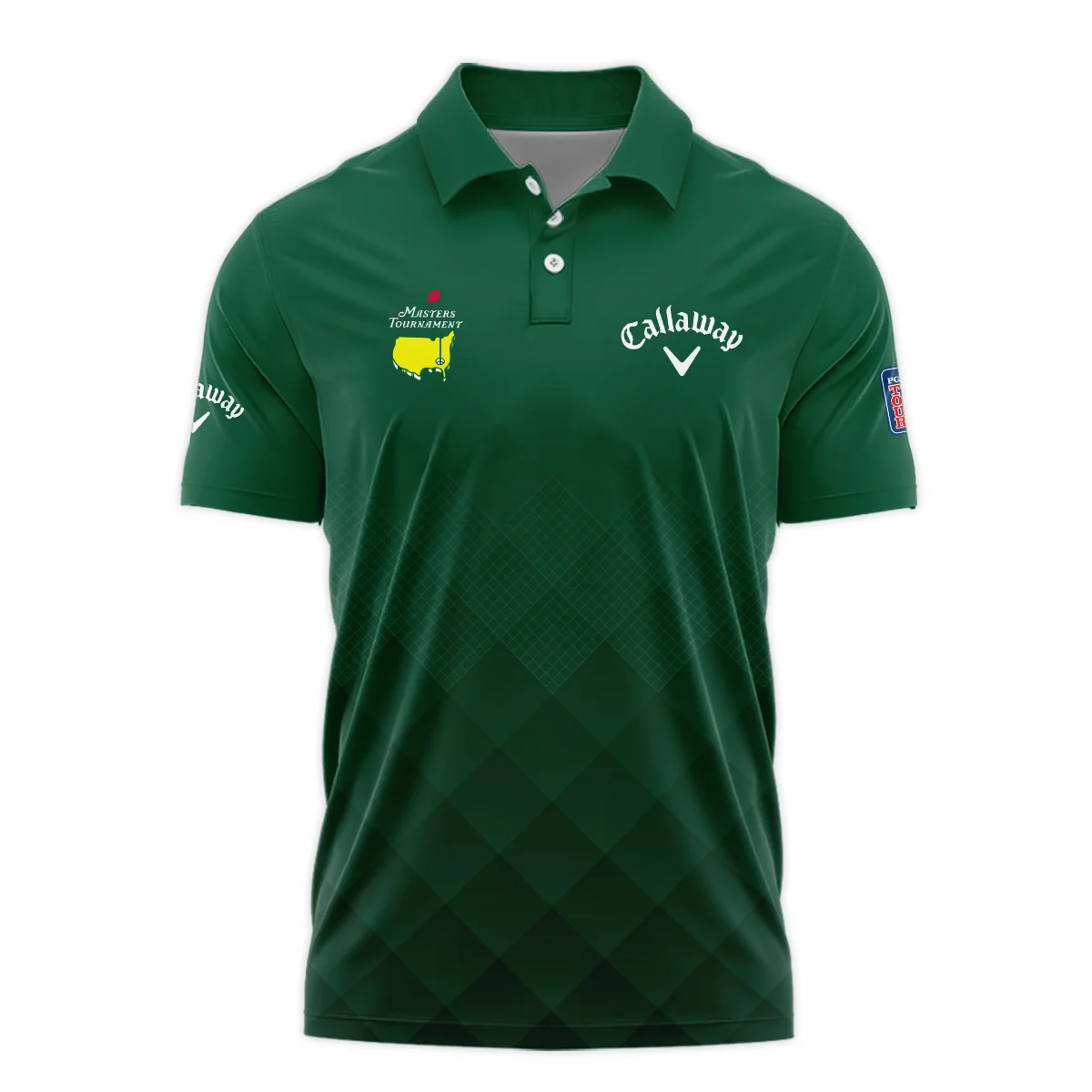 Masters Tournament Callaway Gradient Dark Green Pattern Polo Shirt Style Classic Polo Shirt For Men