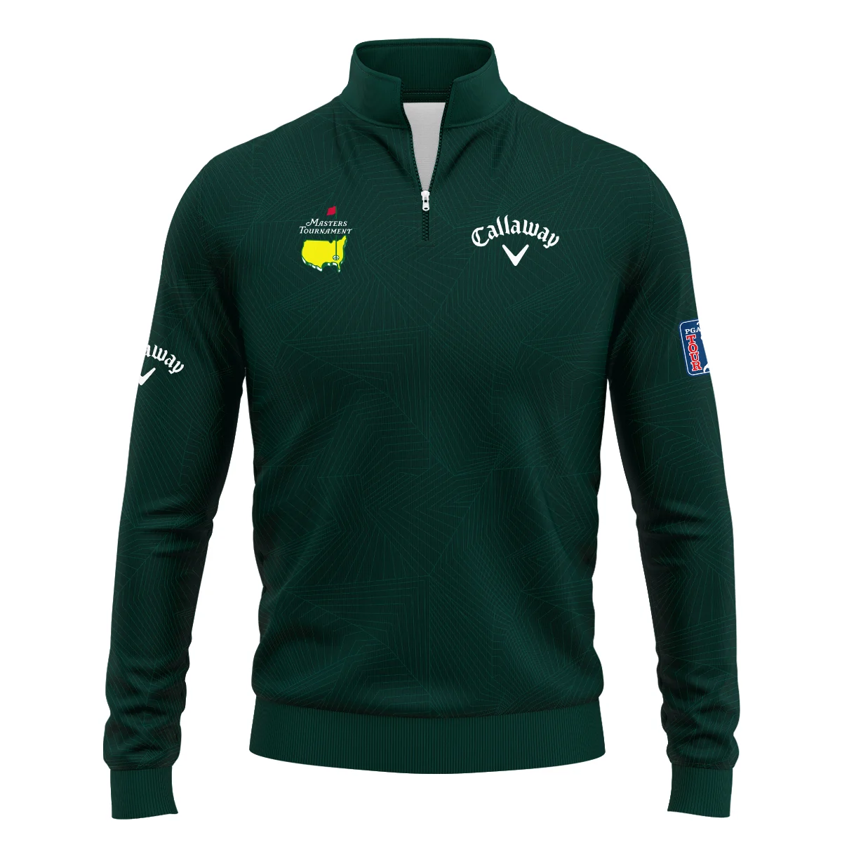 Masters Tournament Callaway Pattern Sport Jersey Dark Green Quarter-Zip Jacket Style Classic Quarter-Zip Jacket