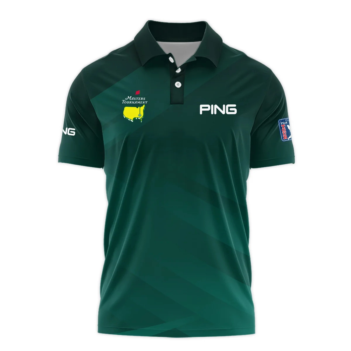 Masters Tournament Dark Green Gradient Golf Sport Ping Polo Shirt Style Classic Polo Shirt For Men