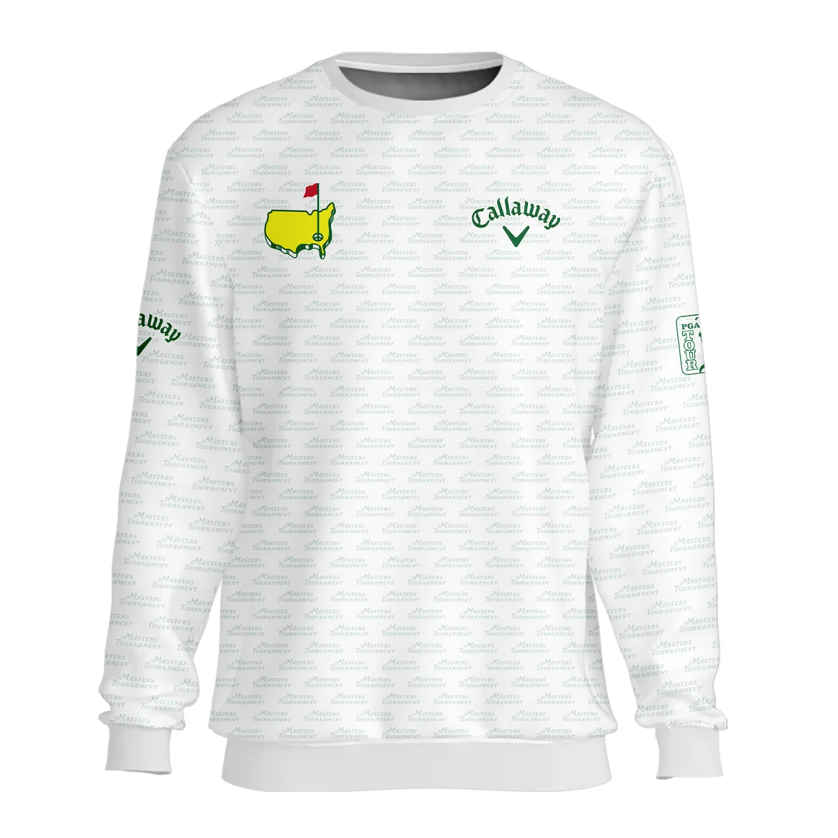 Masters Tournament Golf Callaway Unisex Sweatshirt Logo Text Pattern White Green Golf Sports All Over Print Sweatshirt