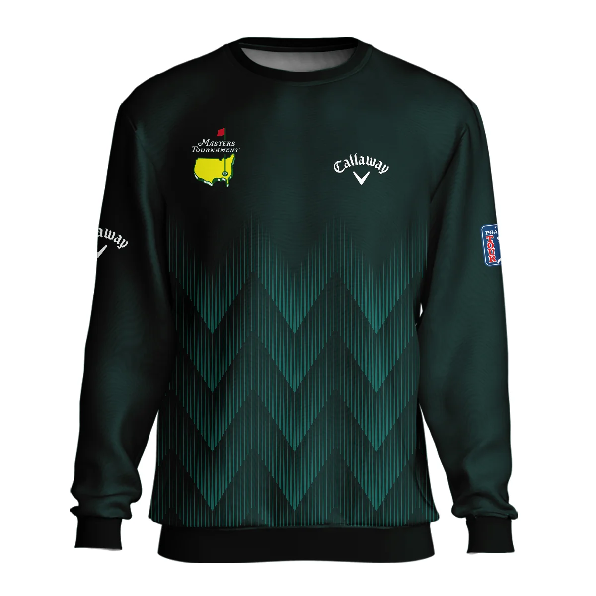 Masters Tournament Golf Callaway Unisex Sweatshirt Zigzag Pattern Dark Green Golf Sports All Over Print Sweatshirt