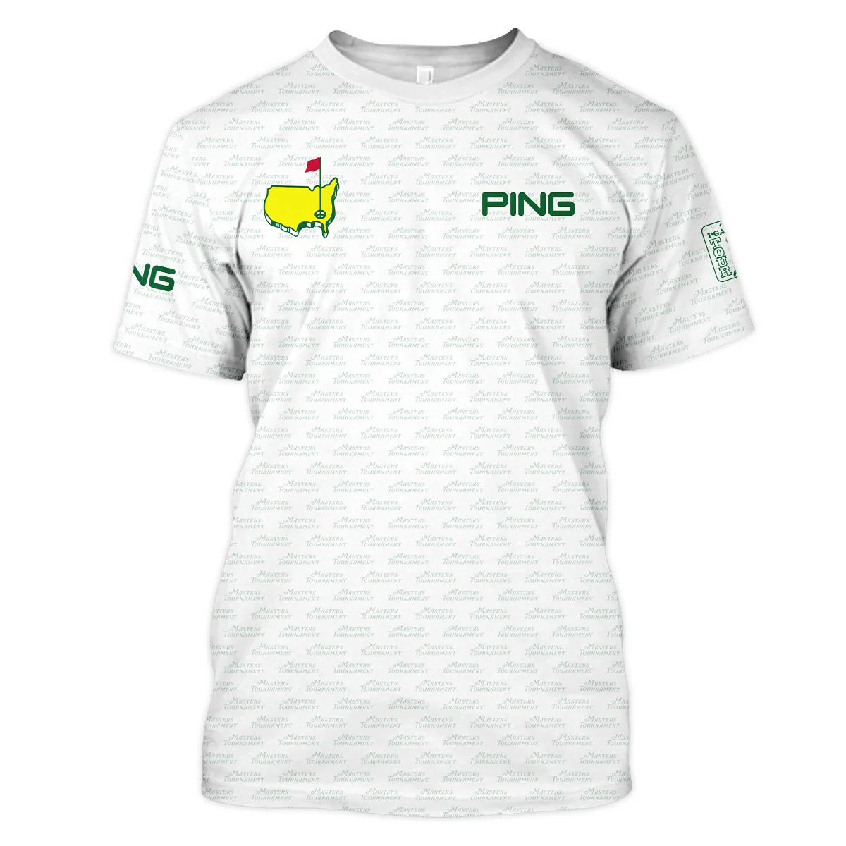 Masters Tournament Golf Ping Unisex T-Shirt Logo Text Pattern White Green Golf Sports All Over Print T-Shirt