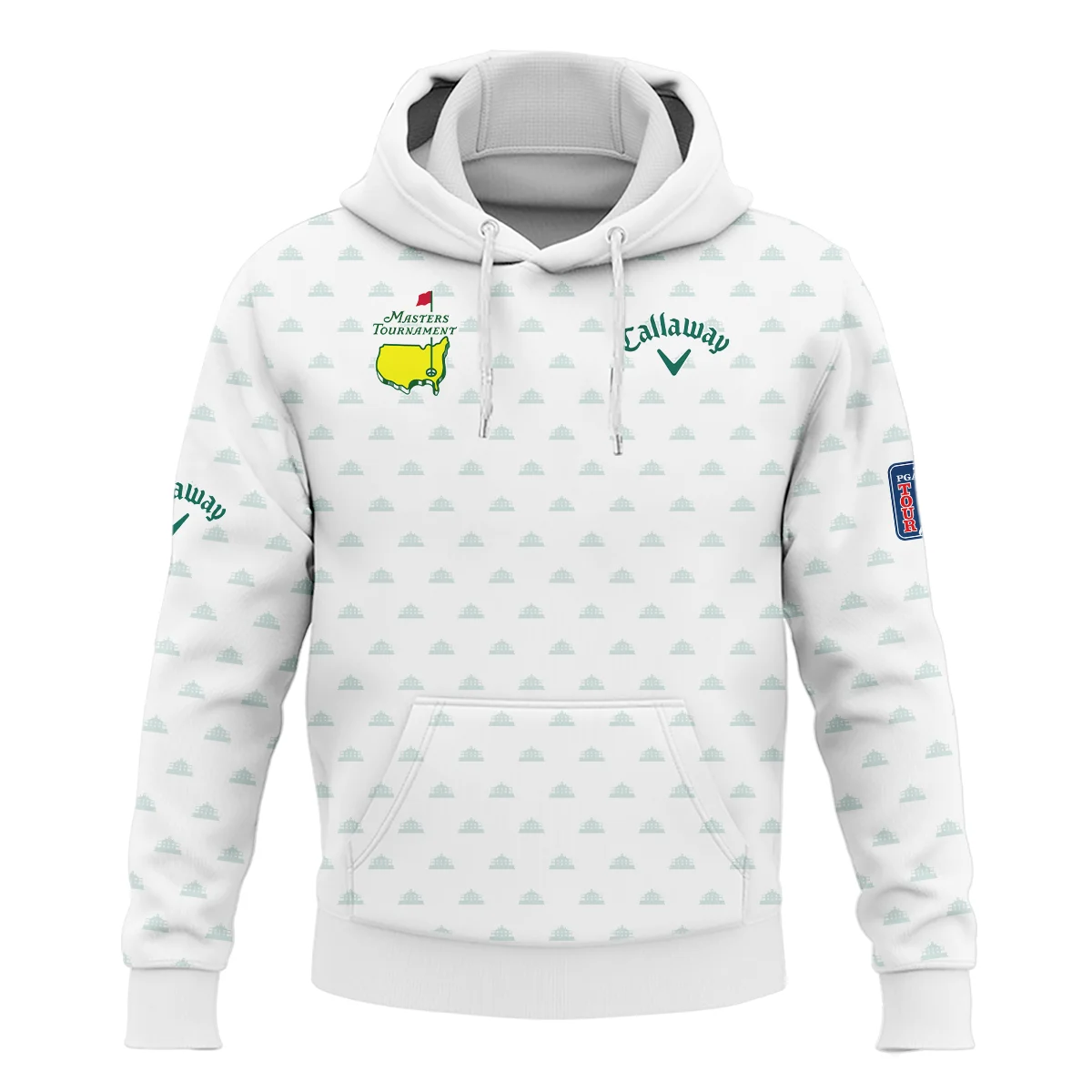 Masters Tournament Golf Sport Callaway Hoodie Shirt Sports Cup Pattern White Green Hoodie Shirt