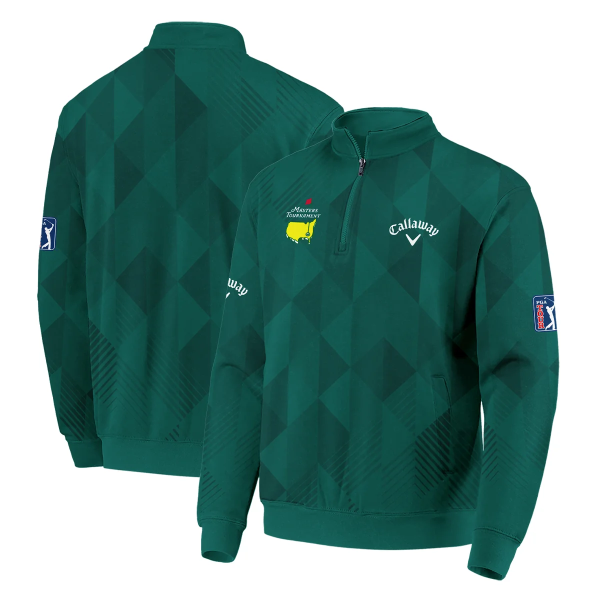 Masters Tournament Golf Sport Callaway Quarter-Zip Jacket Sports Triangle Abstract Green Quarter-Zip Jacket