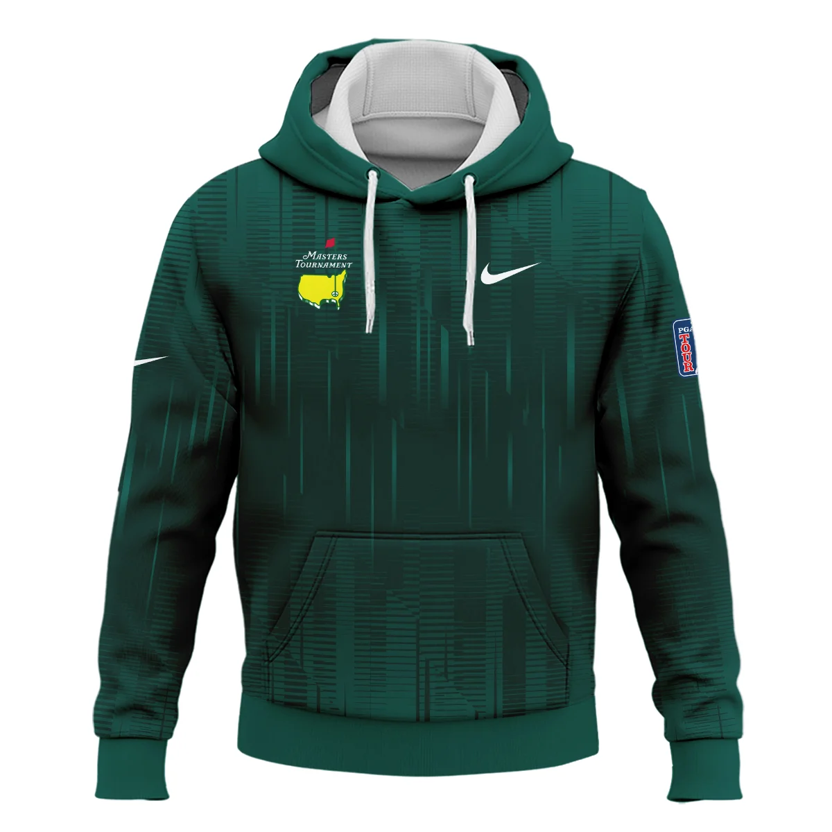 Masters Tournament Nike Dark Green Gradient Stripes Pattern Hoodie Shirt Style Classic Hoodie Shirt