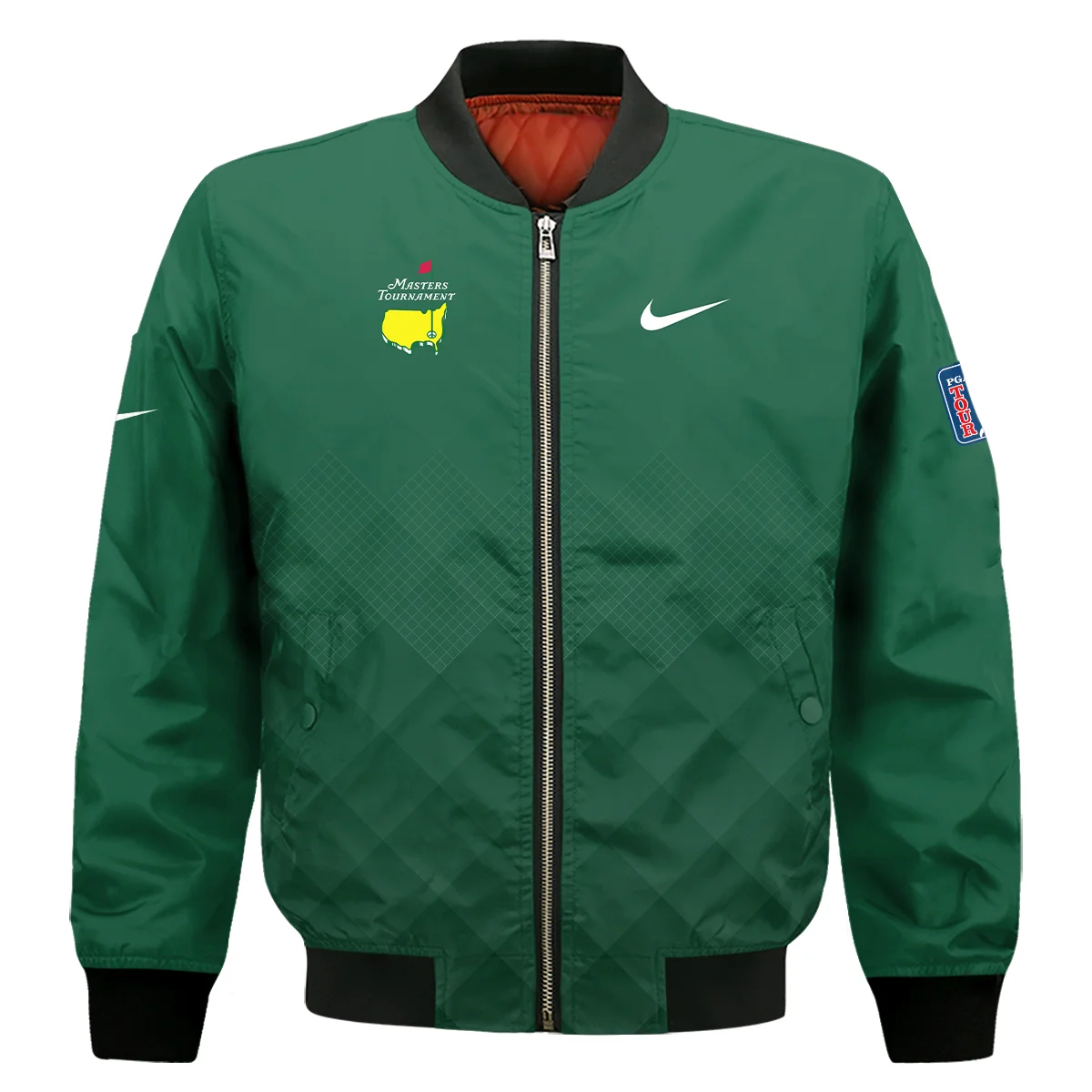 Masters Tournament Nike Gradient Dark Green Pattern Bomber Jacket Style Classic Bomber Jacket