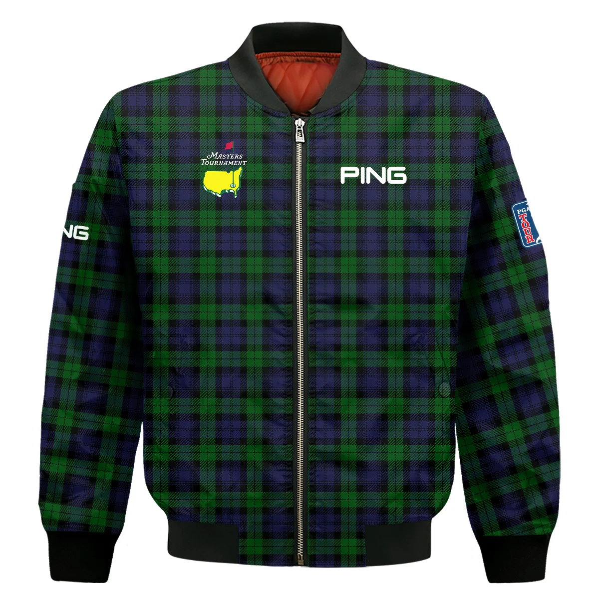 Masters Tournament Ping Golf Bomber Jacket Sports Green Purple Black Watch Tartan Plaid All Over Print Bomber Jacket