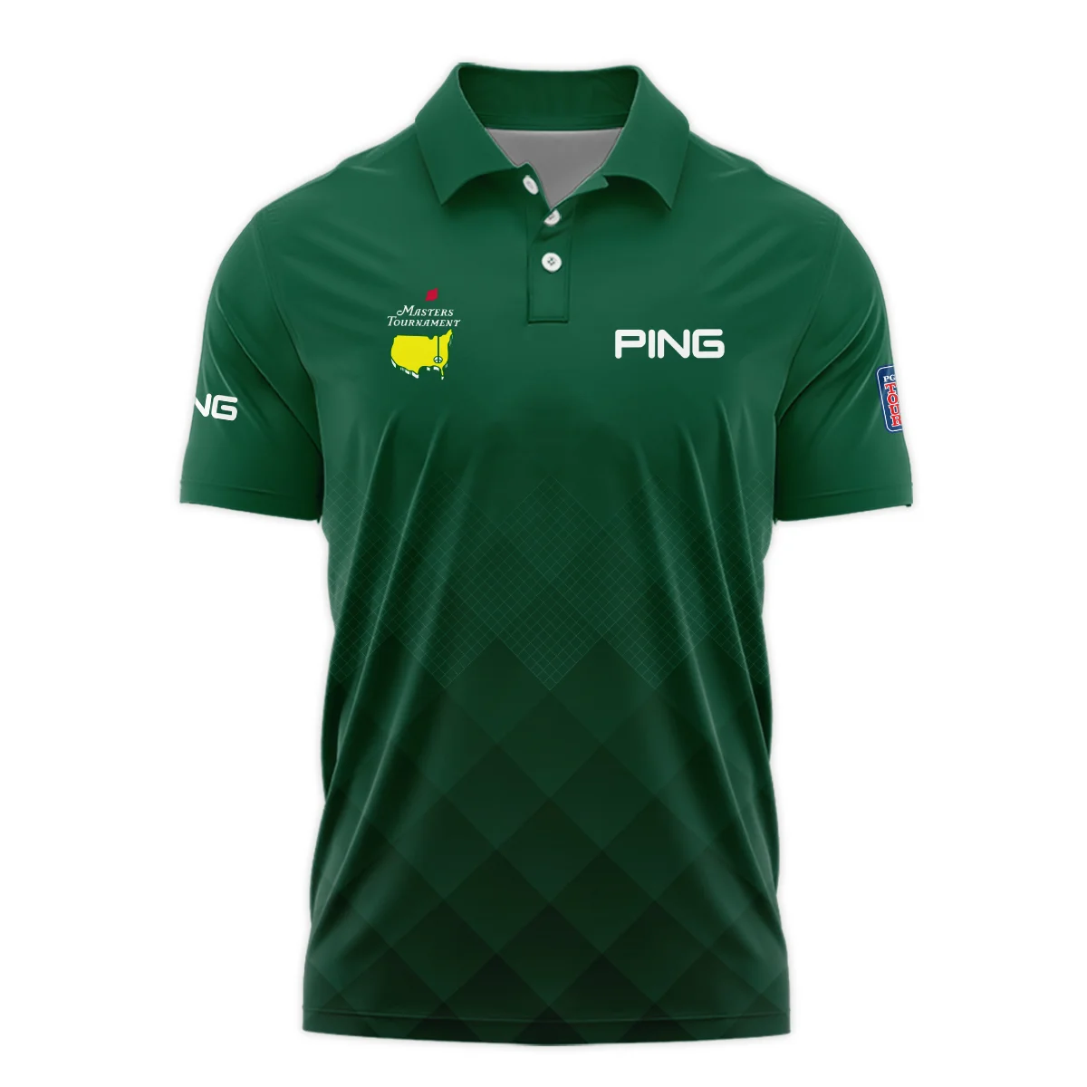 Masters Tournament Ping Gradient Dark Green Pattern Polo Shirt Style Classic Polo Shirt For Men