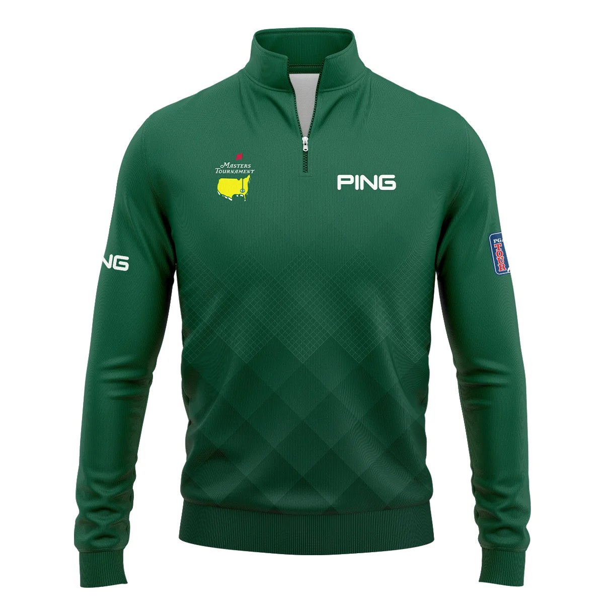 Masters Tournament Ping Gradient Dark Green Pattern Quarter-Zip Jacket Style Classic Quarter-Zip Jacket