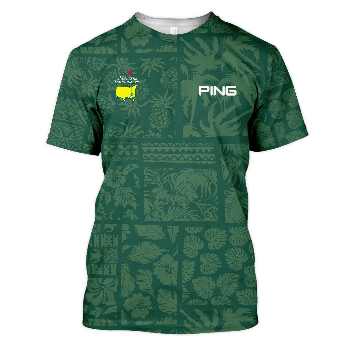 Masters Tournament Ping Hawaiian Style Fabric Patchwork Unisex T-Shirt Style Classic T-Shirt