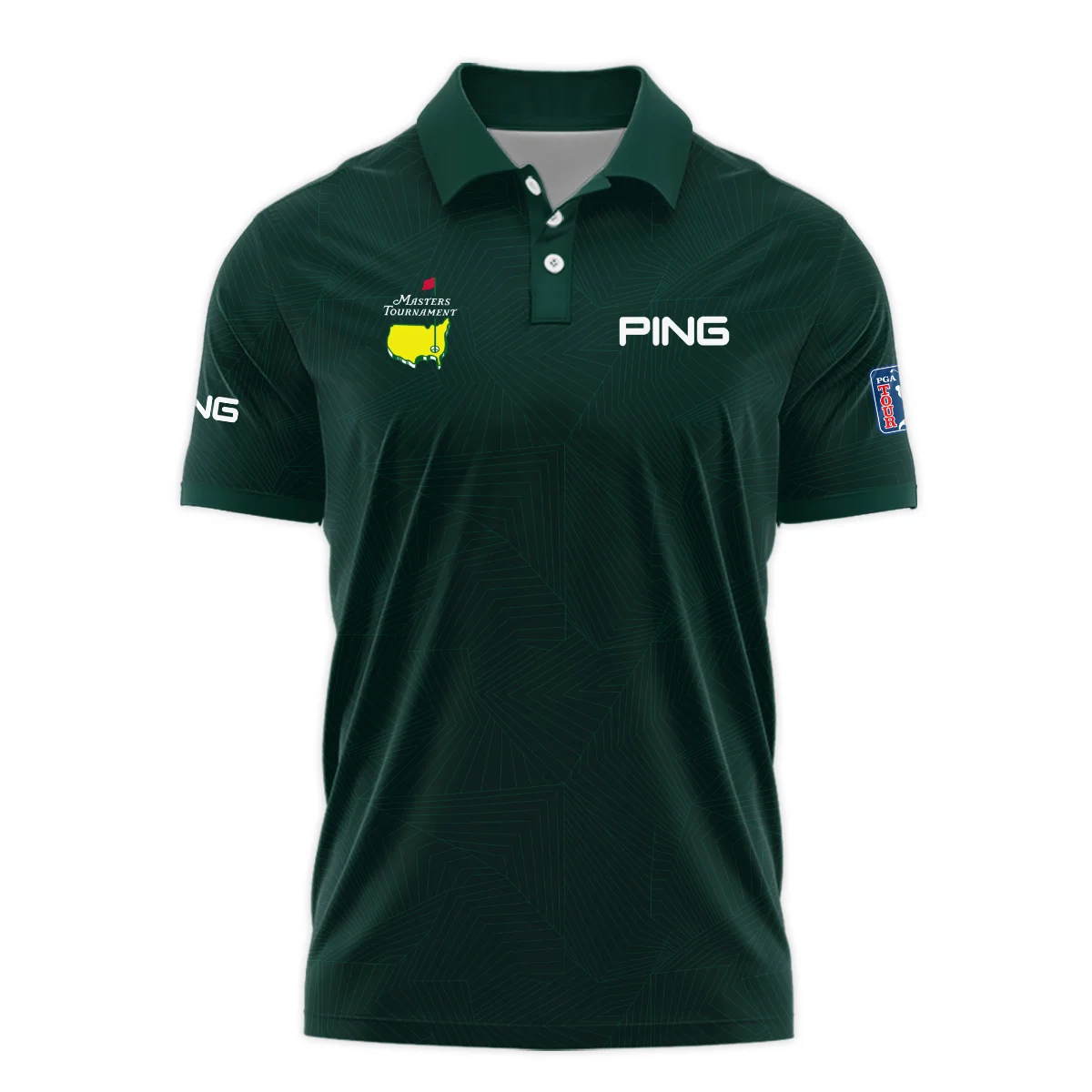 Masters Tournament Ping Pattern Sport Jersey Dark Green Polo Shirt Style Classic Polo Shirt For Men