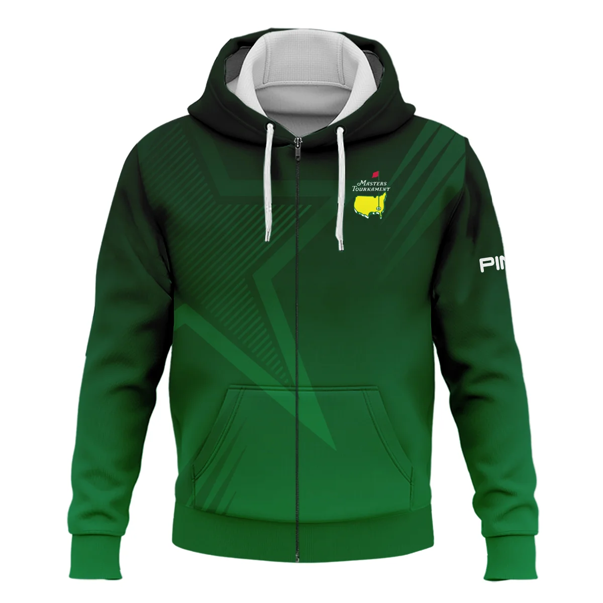 Masters Tournament Ping Star Dark Green Pattern Zipper Hoodie Shirt Style Classic Zipper Hoodie Shirt