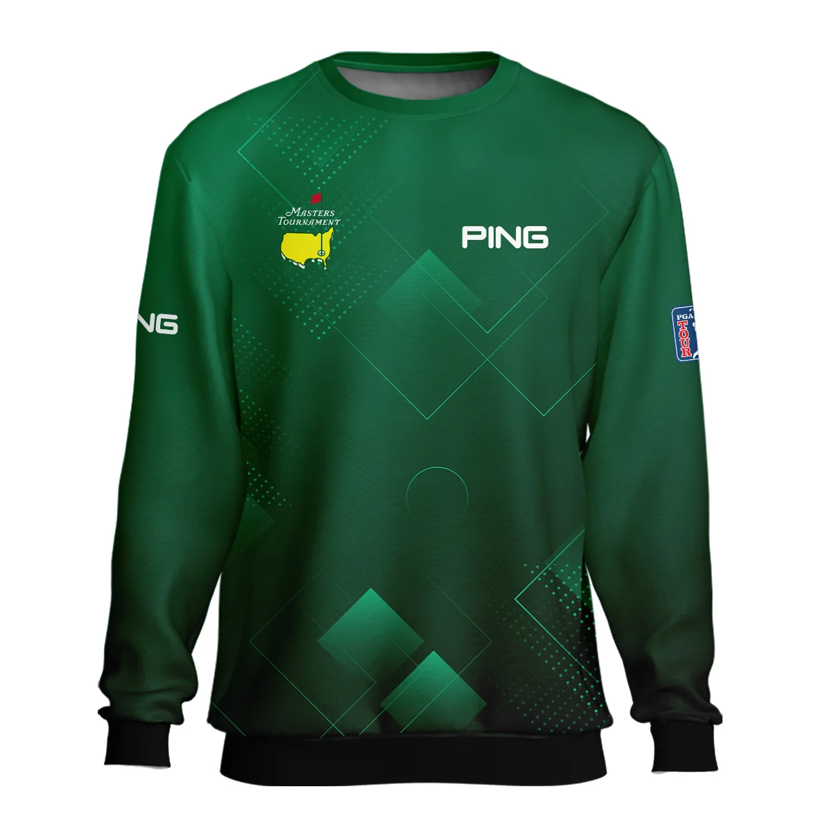 Masters Tournament Ping Unisex Sweatshirt Golf Sports Green Abstract Geometric Sweatshirt