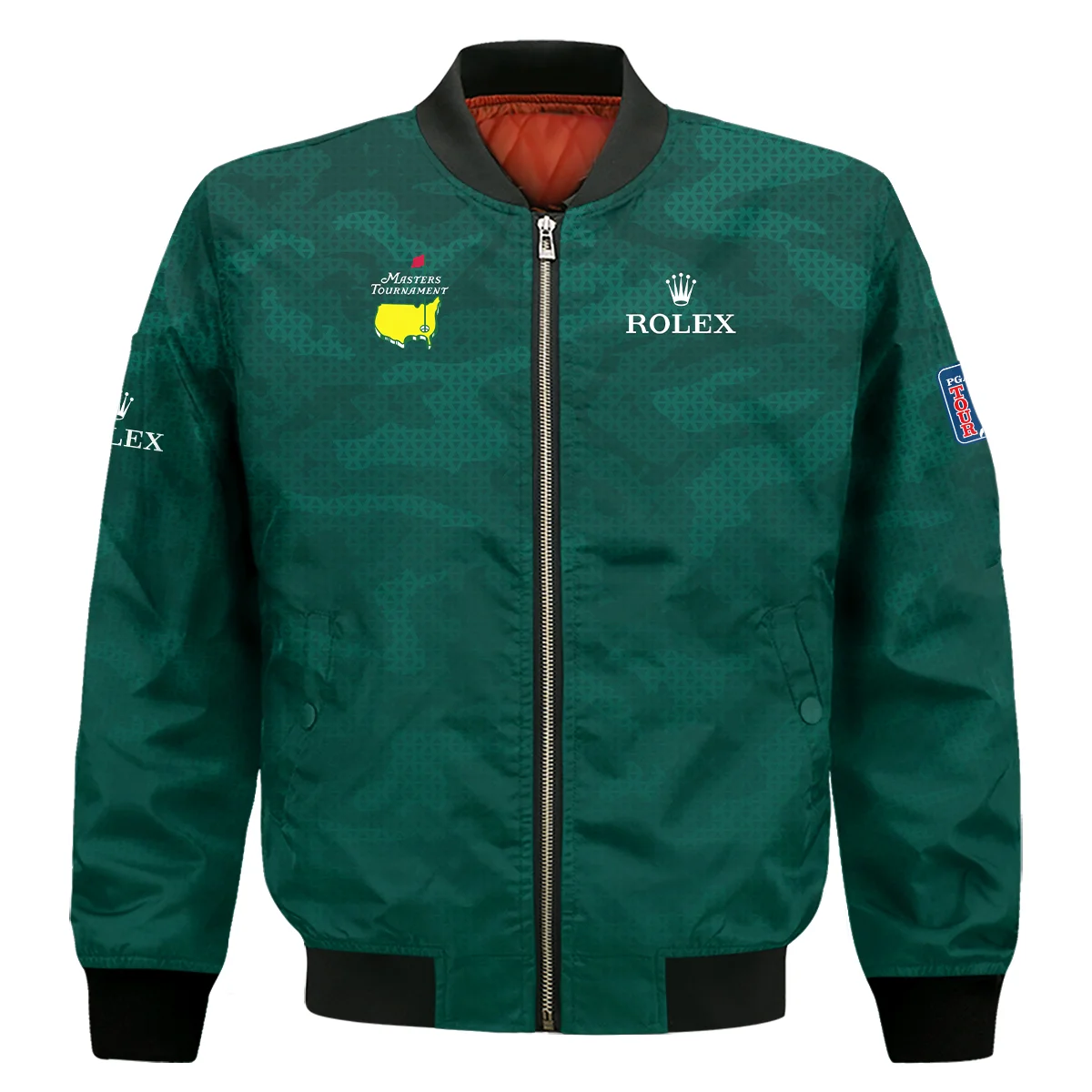 Masters Tournament Rolex Camo Sport Green Abstract Bomber Jacket Style Classic Bomber Jacket