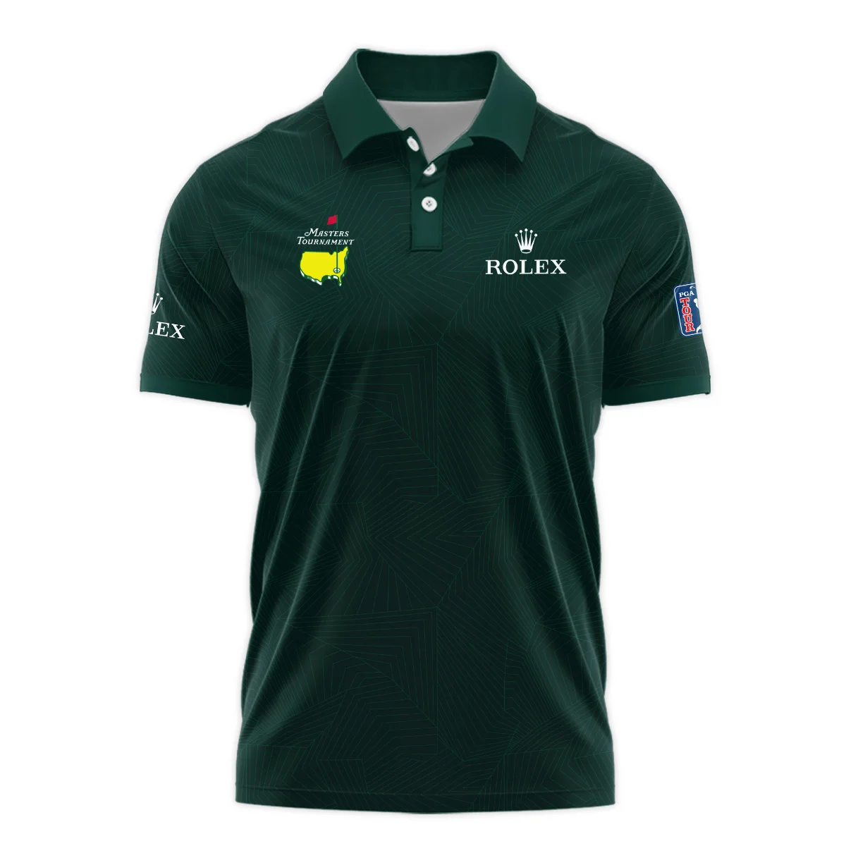 Masters Tournament Rolex Pattern Sport Jersey Dark Green Polo Shirt Style Classic Polo Shirt For Men