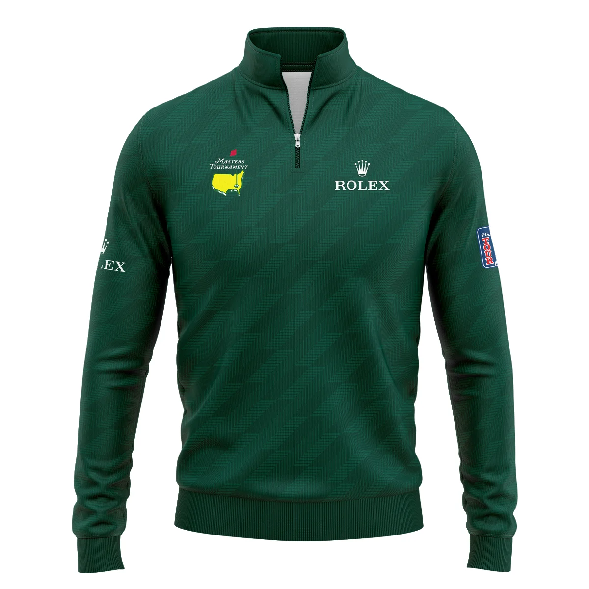 Masters Tournament Rolex Star Dark Green Pattern Quarter-Zip Jacket Style Classic Quarter-Zip Jacket