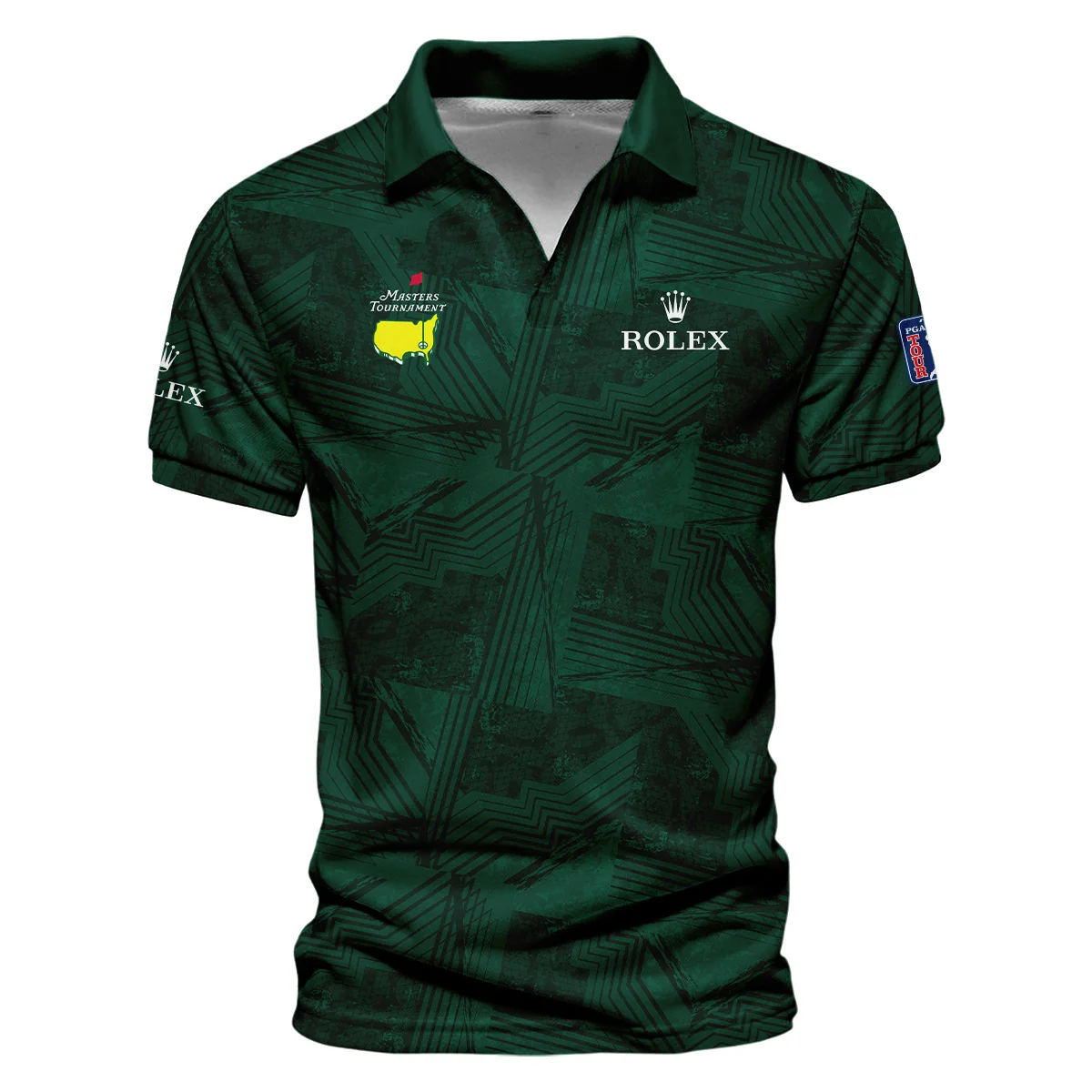 Masters Tournament Rolex Sublimation Sports Dark Green Vneck Polo Shirt Style Classic Polo Shirt For Men