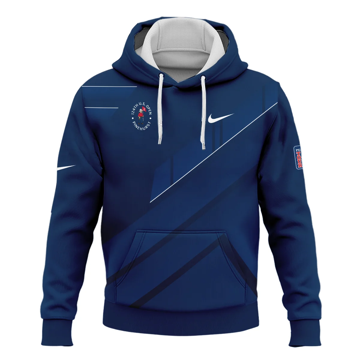 Nike 124th U.S. Open Pinehurst Blue Gradient With White Straight Line Hoodie Shirt Style Classic Hoodie Shirt