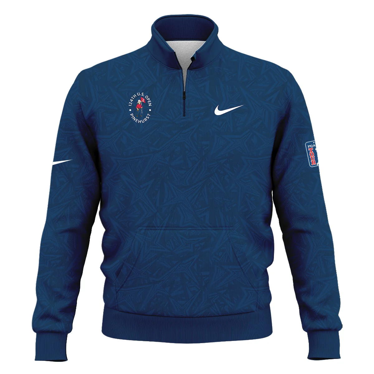 Nike 124th U.S. Open Pinehurst Stars Gradient Pattern Dark Blue Style Classic Quarter Zipped Sweatshirt