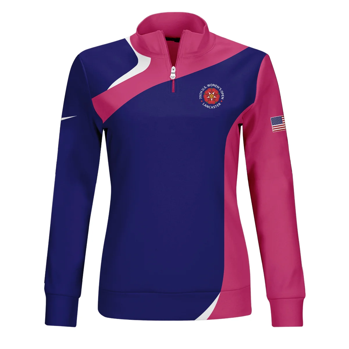 Nike Blue Pink White 79th U.S. Women’s Open Lancaster Quater Zip Women