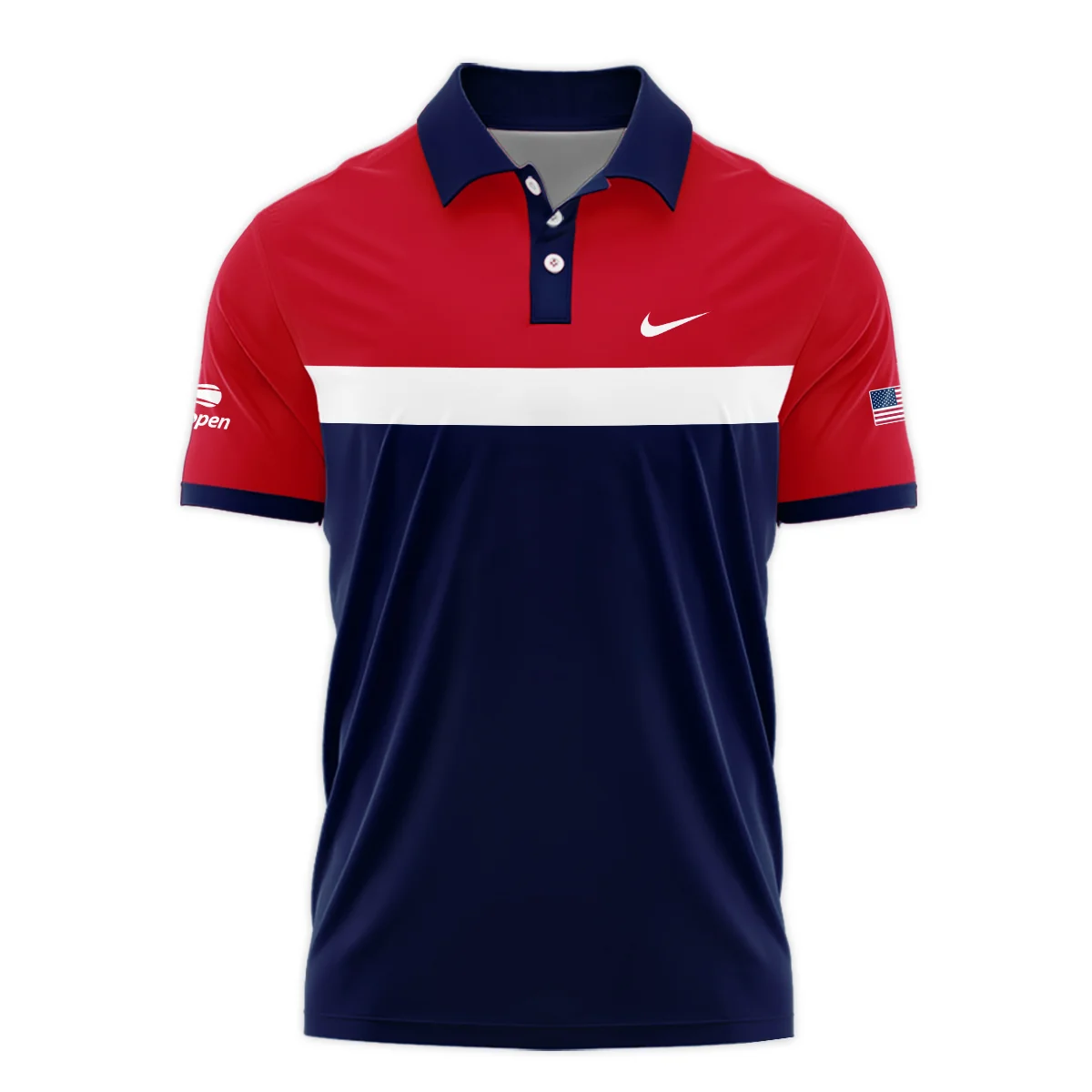 Nike Blue Red White Background US Open Tennis Champions Polo Shirt Style Classic Polo Shirt For Men