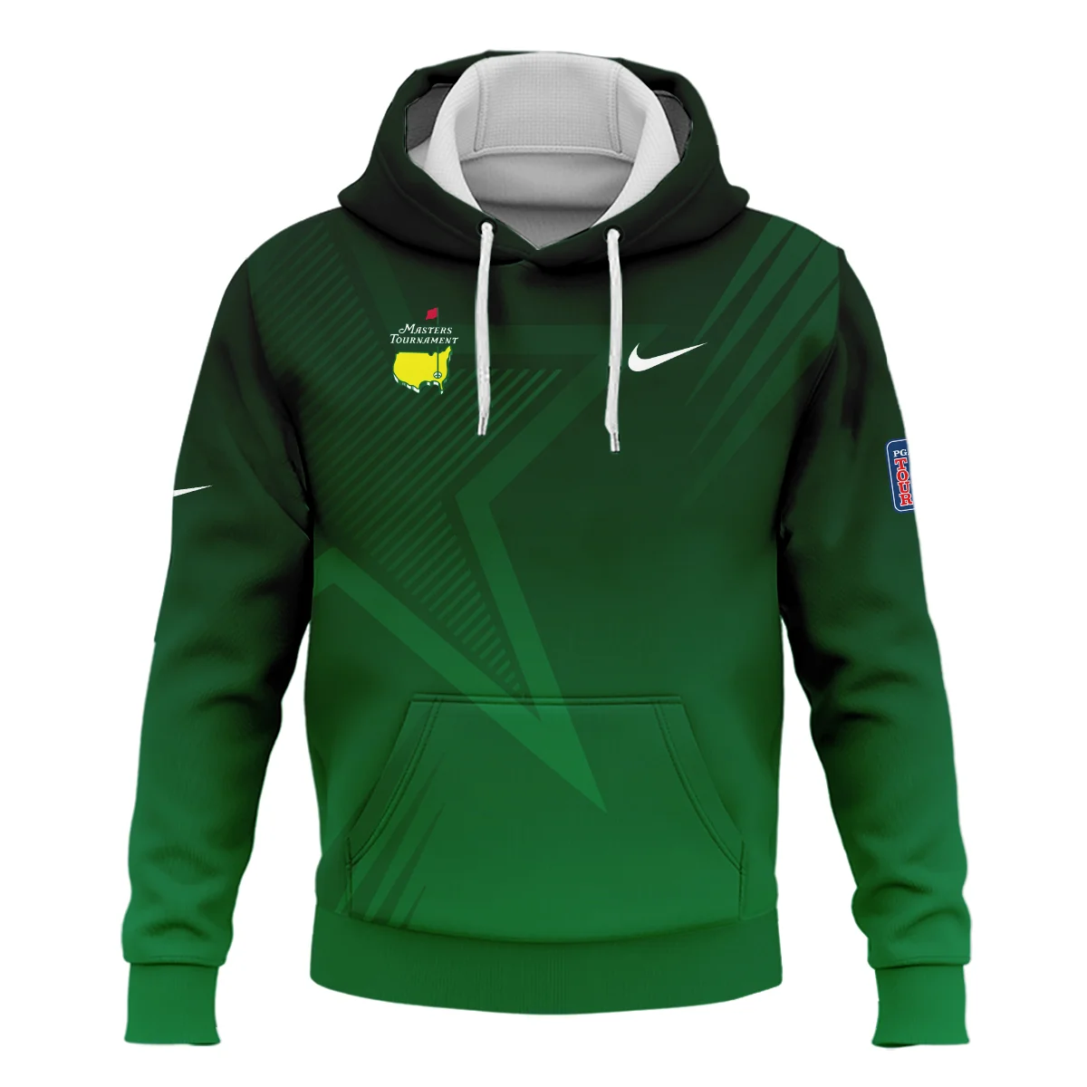 Nike Masters Tournament Polo Shirt Dark Green Gradient Star Pattern Golf Sports Hoodie Shirt Style Classic Hoodie Shirt