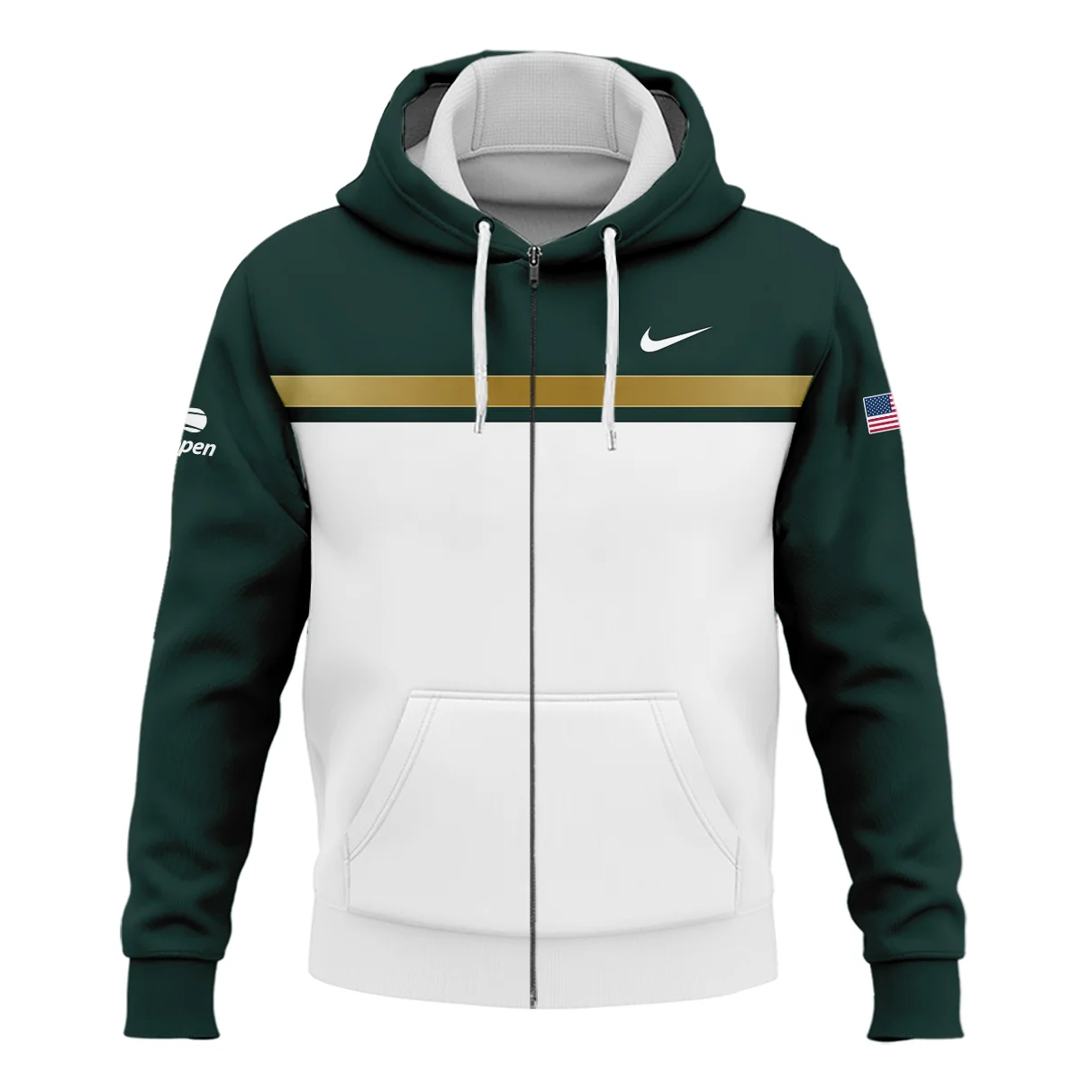 Nike US Open Tennis Champions Dark Blue Red White Zipper Hoodie Shirt Style Classic Zipper Hoodie Shirt