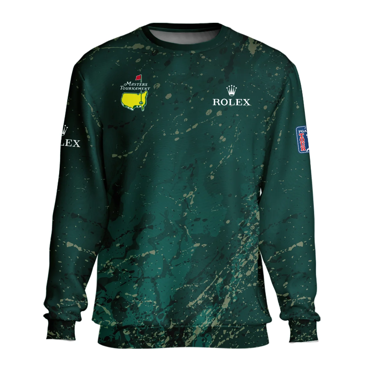 Old Cracked Texture With Gold Splash Paint Masters Tournament Rolex Unisex Sweatshirt Style Classic Sweatshirt