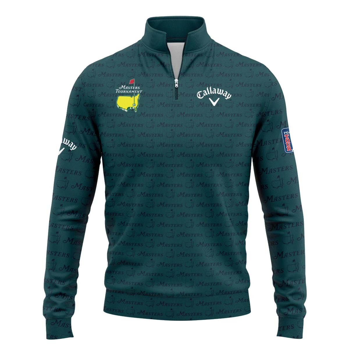 Pattern Dark Green Masters Tournament Callaway Quarter-Zip Jacket Color Green Quarter-Zip Jacket