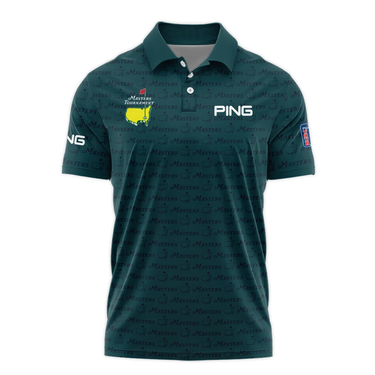 Pattern Dark Green Masters Tournament Ping Polo Shirt Color Green Polo Shirt For Men