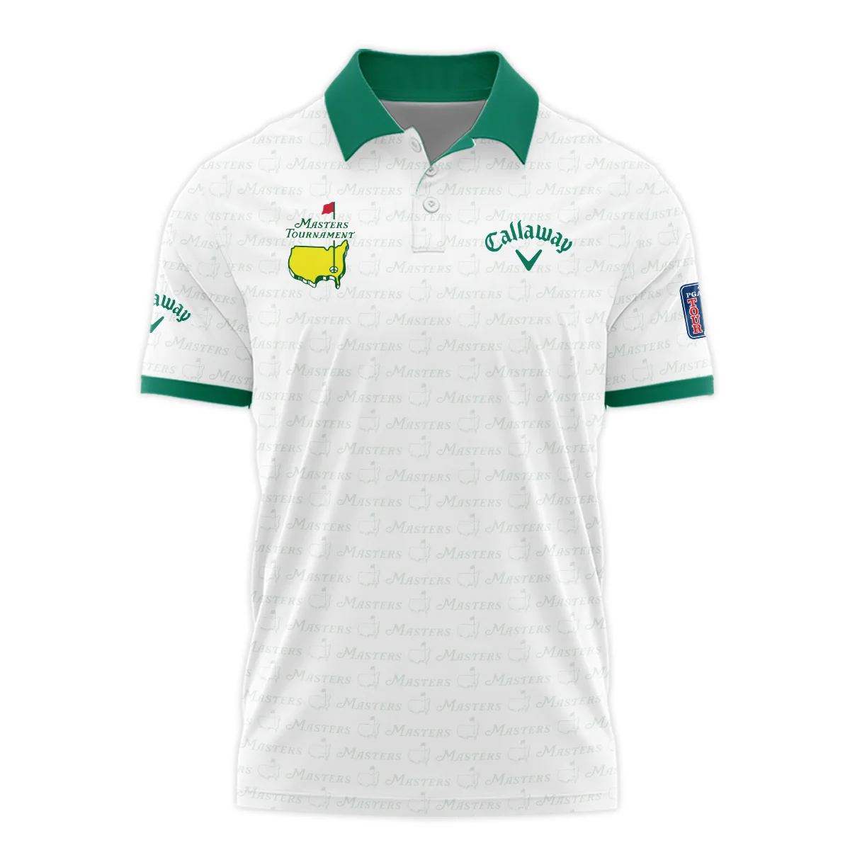 Pattern Masters Tournament Callaway Polo Shirt White Green Sport Love Clothing Polo Shirt For Men