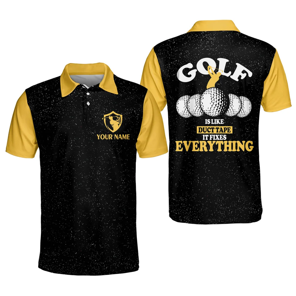 Personalized Funny Golf Shirts for Men Golf Is Duct Tape It Fixes Everything Mens Golf Shirts Dry Fit Short Sleeve GOLF Personalized Funny Golf Shirts for Men Golf Is Duct Tape It Fixes Everything Mens Golf Shirts Dry Fit Short Sleeve GOLF