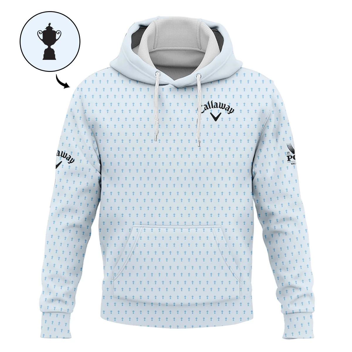 PGA Championship Valhalla Sports Callaway Hoodie Shirt Cup Pattern Light Blue Pastel All Over Print Hoodie Shirt